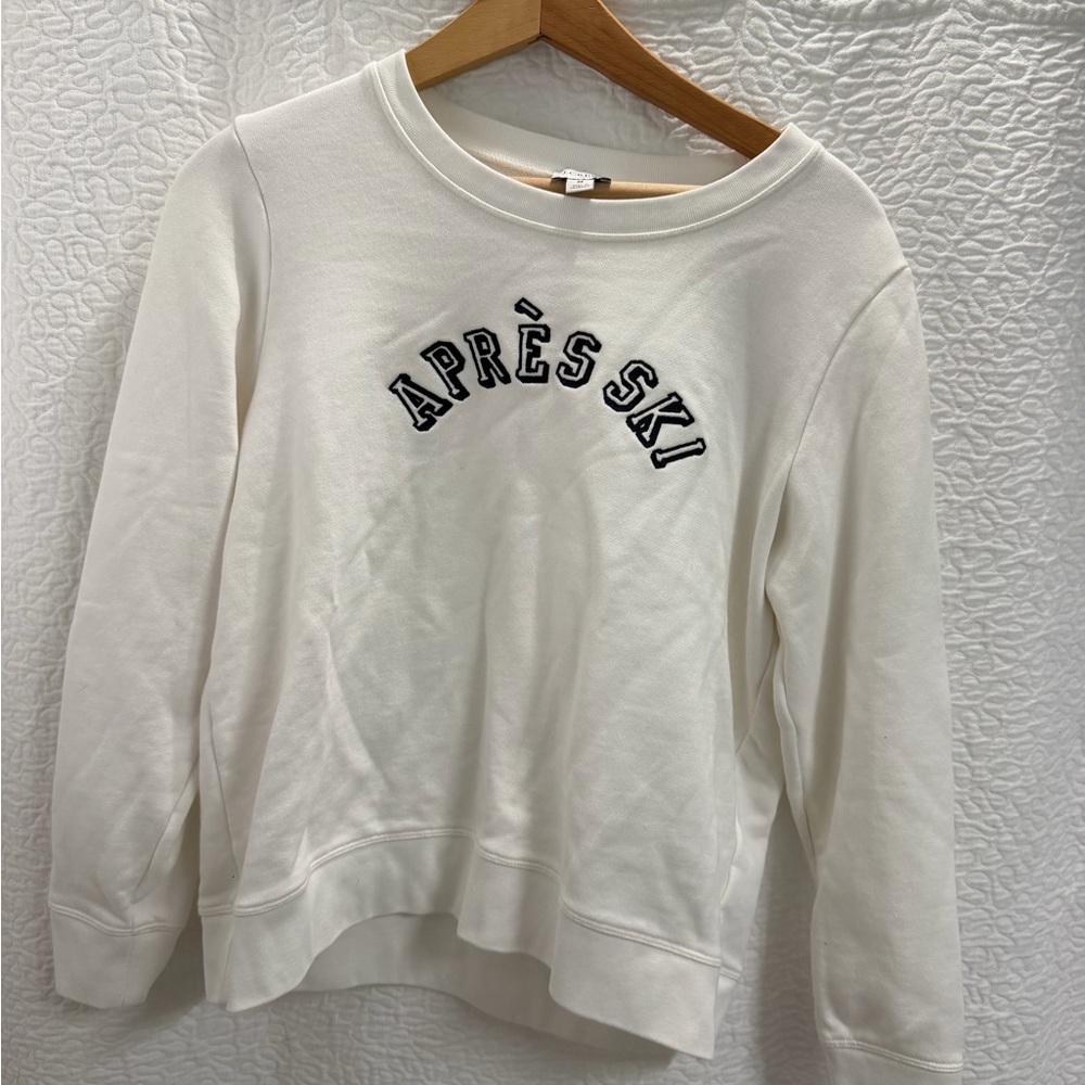 J. Crew Classic White Sweatshirt